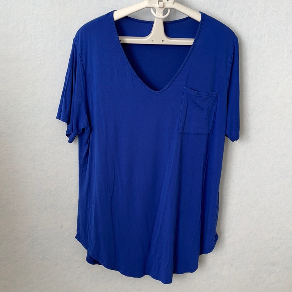 Allegrace Blue Stretch Short Sleeve Long Tee